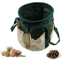 Markenlos Sac à outils de jardin en tissu Oxford imperméable, doté de 6 compartiments pour ranger les outils - Multifonctionnel et résistant