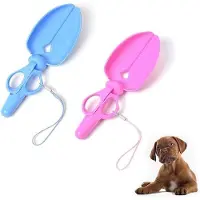 Markenlos Lot de 2 mini-ciseaux portables, une pelle et un outil de nettoyage pour les excréments de chien et de chat et les allées de jardin.
