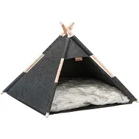 Markenlos Coussin d'intérieur gris 55 x 65 x 55 cm pour chats et chiens