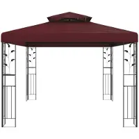 Selius Pavillon avec toit en lamelles réglables manuellement - 3,97 x 2,96 mètres