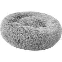 Markenlos Panier pour chien en peluche, doux et confortable - Gris clair, tailles XS à 3XL