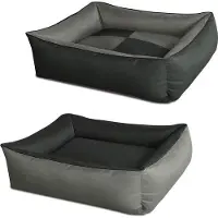 Markenlos Panier pour chien MAX QUATTRO 4 en 1 - Grand panier carré gris/anthracite - Housses amovibles - XXL