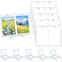 Markenlos Porte-cartes magnétique, transparent, protection anti-UV, lot de 6 supports pour cartes