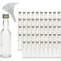 Merkloos Elzusha - Coffret de 50 mini-bouteilles en verre avec bouchon verseur