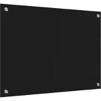 Syfax Crédence de cuisine Noir 70 x 50 cm verre trempé
