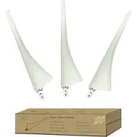 OEM Pales d'éolienne, longueur 630 mm, fibre de nylon haute résistance, blanc, lame seule, 3 lames