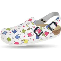 WEEGER 41610, Sabots de Travail Femme, Blanc Schafe, 37 EU