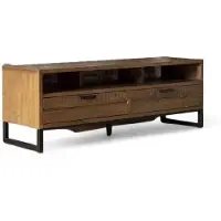 AEA Meubles TV modernes en bois naturel et en métal, de style industriel