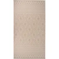 Syfax Tapis à tissage plat d'extérieur 80x150 cm Rayures brunes