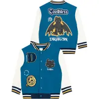 How to train your dragon Veste "Comment dresser votre dragon" pour garçons, veste "Sans-dents" pour garçons, veste bomber pour garçons, veste de baseball pour garçons, couleur bleue, taille 140