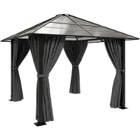 Selius Pavillon étanche - 3x3 mètres - Structure en aluminium - Toit en polycarbonate