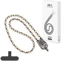 Wisam Câble 2-en-1, Type-C vers Type-C, 240W, 1,2m, avec dragonne