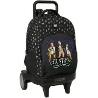 Safta Sac à dos évolutif K-pop Demon Hunters, compact, 33 litres, avec roulettes, noir. Pour enfants, couleur noire, taille unique