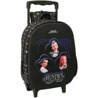 Safta , sac à dos K-pop, thème "chasseurs de démons", capacité 8,91 litres, avec roulettes, couleur noire. Pour enfants, couleur noire, taille unique