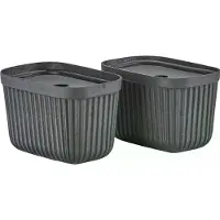 Zone Denmark Boîte de rangement Pulp Black (lot de 2) 23x15 cm