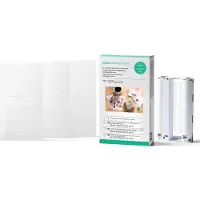 Cricut Pack stickers prédécoupés StickerPix Print 54 feuilles LT + 18 rectangles Blanc + 18 ronds Blanc + 2 recharges d'encre Blanc