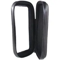 Hurtel Vélo sacoche porte-téléphone moto étanche sacoche de selle pour guidon XL (taille max. du téléphone : 165 mm x 80 mm) noir (sans support de guidon)