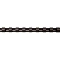Fellowes Dos du cartable 22mm, 21 anneaux, noir, 50 pcs., Relieuse : accessoires, Noir