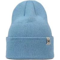 Buff Knitted Beanie Bleu