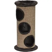 Merkloos Arbre à griffer pour chat - Avec grotte - Peluche - Marron - 105 cm