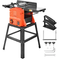 Vevor Raboteuse-dégauchisseuse , largeur de rabotage 254 mm, 2,4 CV, 8 000 tr/min, avec support, arbre porte-lames à 2 lames, table en fonte d'aluminium, 0–3 mm