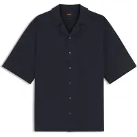 BOSS pour homme. 50559315 Chemise Lapisy Marine (S), Casuel, Coton, Manche courte