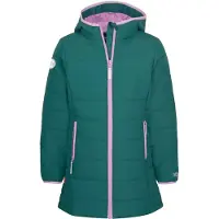 TROLLKIDS Stavanger Coat – manteau d’hiver fille, bleu pétrole foncé/violet clair, taille 128 (219-150)