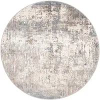 FRAAI Tapis rond lavable | Misha Grunge Crème/Gris | Ø 80cm | Gris | Polyester | Rond