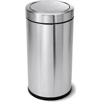Simplehuman Poubelle Simplehuman Swing Top Mat Argent Acier Inoxydable 55L