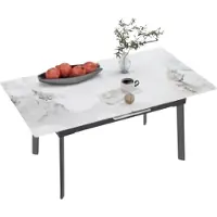 Bolt Table de salle à manger Zenia - 4-8 personnes - Glossy Jade - Extensible - Rectangulaire - 130-160cm