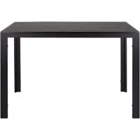 Bolt Table de jardin aluminium 110x70x73cm - Noir - Plateau de table WPC - Rectangulaire - Résistant aux intempéries - Outdoor - Pour jardin, terrasse & balcon