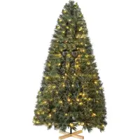 Bolt Arbre de Noël artificiel - Sapin - 210cm - Sans éclairage - Avec support en bois