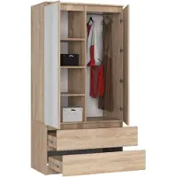 RAUMHIRSCH FURNITURE Armoire 3 portes | Rangement | Espace de stockage blanc avec système de fermeture douce