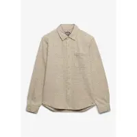 Superdry Homme Chemise en Jersey Twill Tweed Beige Taille: Xxl