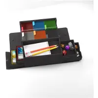 GameGenic Boîte de rangement pour 600+ cartes, noir, compartiments variables