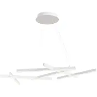 Maytoni Suspension LED, aluminium blanc, L 66 cm