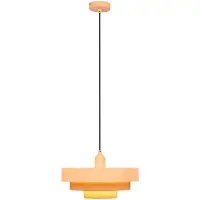 Lucide Lampe pendante de conception Runa rose Ø 35cm