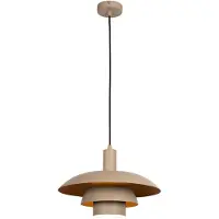 Lucide BRUNO - Suspension lumineuse - Ø 38 cm - 1xE27 - Couleur taupe | Collection Essential