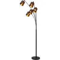 Lucide Lampe de pied à 5 lumières Rankos Noir