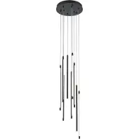 Maytoni Bâtons modernes noirs LED 46W lampe suspendue