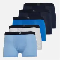 Kangaroo Poo Lot de cinq boxers garçons - Multi Blue