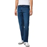 Wrangler - Jeans pour hommes - Coupe droite légèrement fuselée - Modèle "Foundation" - Effet "Jagged" - Taille 34W / Longueur 32L