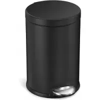 Simplehuman CW2091, 4,5 l, Rond, Acier, Noir, Plastique, Terrasse