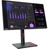 Lenovo ThinkVision T24i-30 - Écran LED - 24" (23.8" visualisable) - 1920 x 1080 Full HD (1080p) @ 60 Hz - IPS - 250 cd/m² - 1000:1 - 4 ms - HDMI, VGA, DisplayPort - noir corbeau