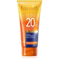 Eveline Cosmetics Cosmetics Amazing Oils Sun Milk SPF20 200ml Water Resistant with Macadamia (SPF 20, 200 ml)