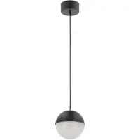 Kichler Suspension LED Moonlit, noir mat, 20,9 W, blanc chaud, 2131 lm, métal, dimensions : 180 x 20 x 20 cm, IP20, Quintiesse