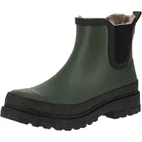 Verbenas 9302181199 Lua Fur Smooth - Bottines Chelsea pour femmes - Couleur kaki/noir, Taille : 37 EU