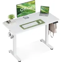 OEM Bureau réglable en hauteur, électrique, blanc, 100 cm