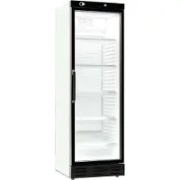 CombiSteel Réfrigérateur vitrine 382 litres - Refroidissement par ventilateur et éclairage LED, blanc