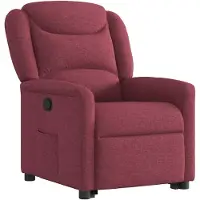 vidaXL Fauteuil relax avec releveur vin rouge Tissu